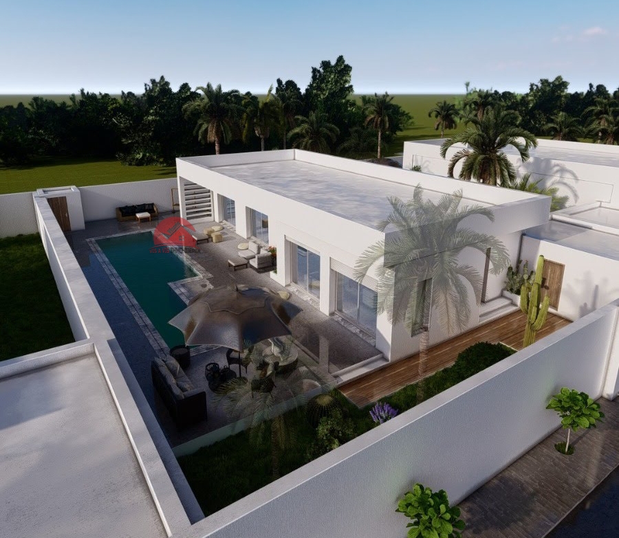 Modèle de plan plain-pied à Djerba - Réf P625