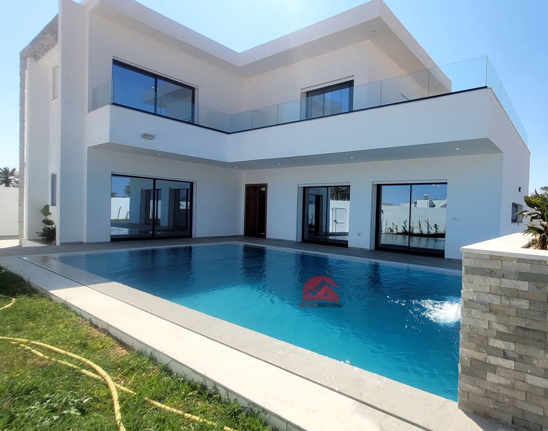 Vente villa neuve avec piscine privée à Aghir Djerba - Réf V641