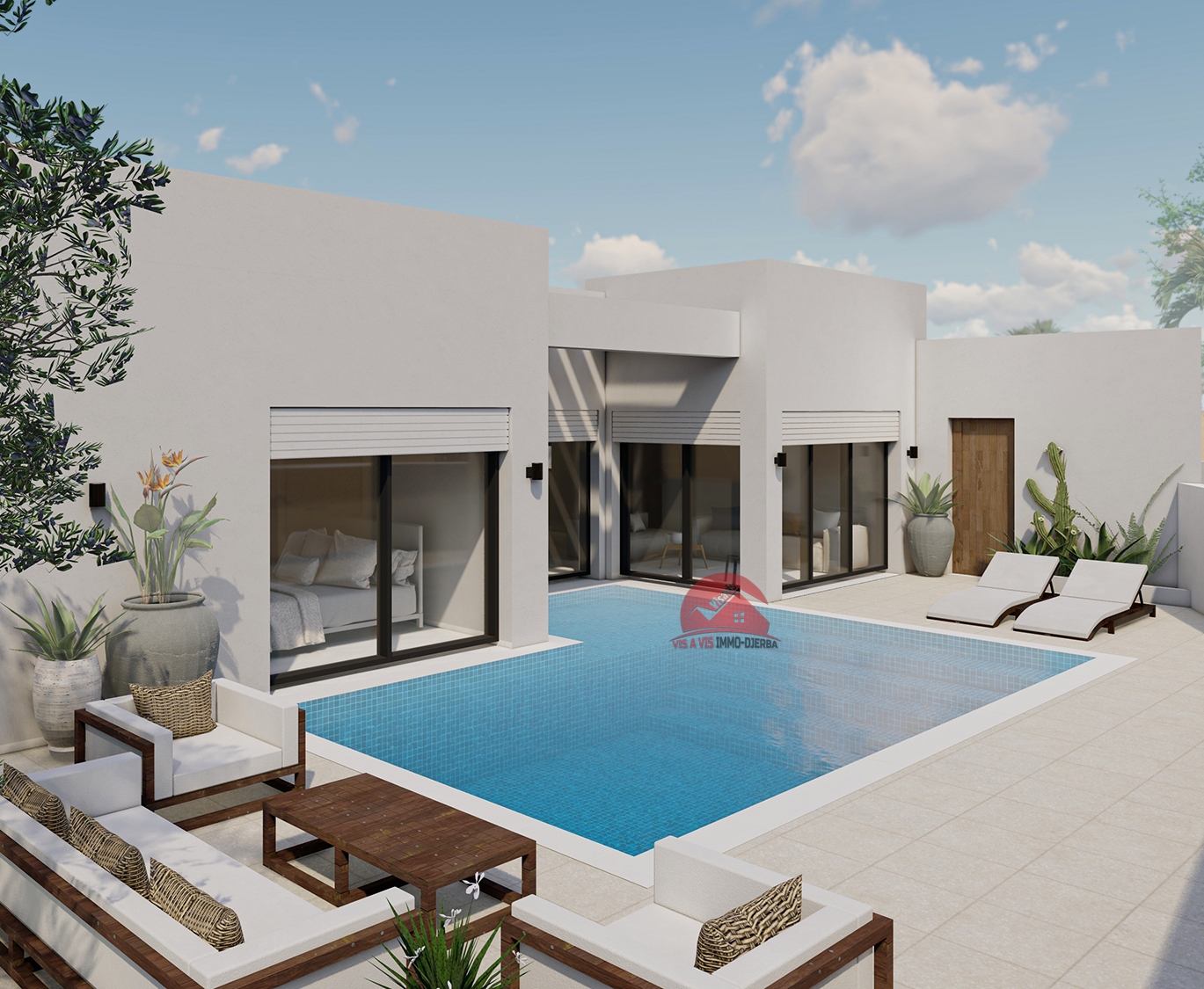Vente sur plan à Houmt Souk Djerba Tunisie - Réf P652