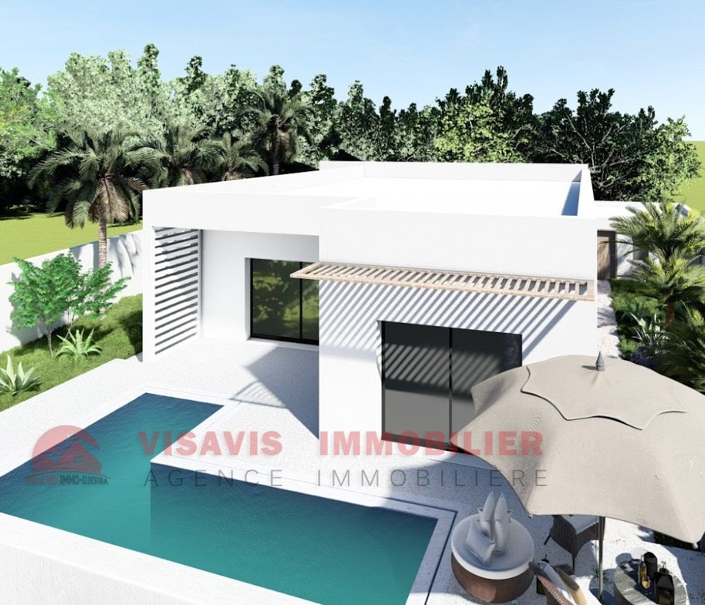 Projet de villa avec piscine à Houmt Souk Djerba- Réf P624