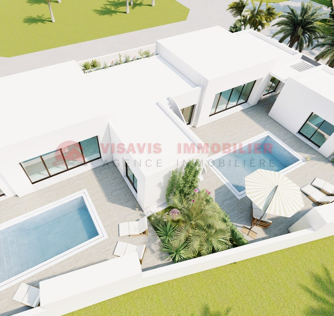 Projet de 2 villas avec piscine sur grand terrain - Réf P573