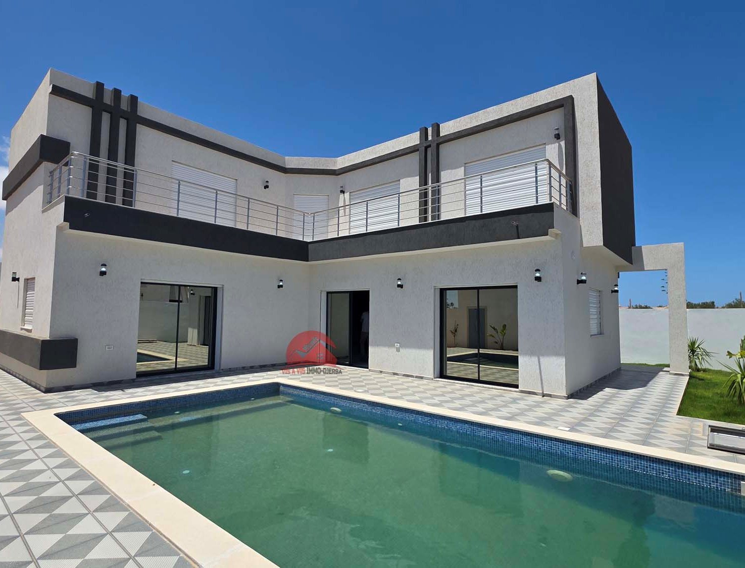 Villa neuve avec piscine - Titre bleu - TEZDAINE DJERBA ZA - Réf V714