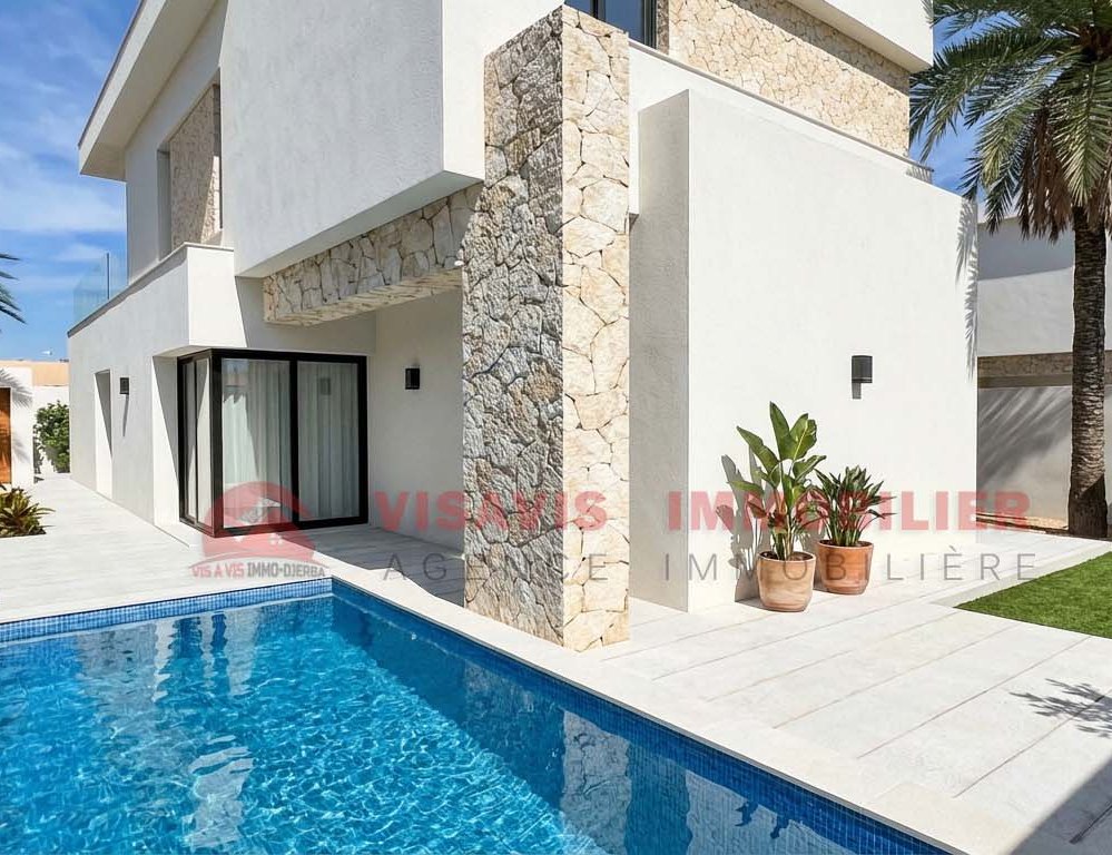 Villa avec piscine à vendre sur plan à Djerba – ZU