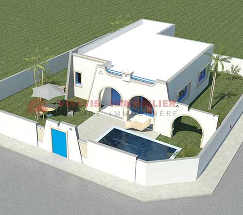 Villa style djerbien à vendre sur plan à Djerba - ZU