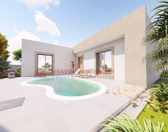 Petite villa 2 chambres à construire à Djerba – Projet immobilier