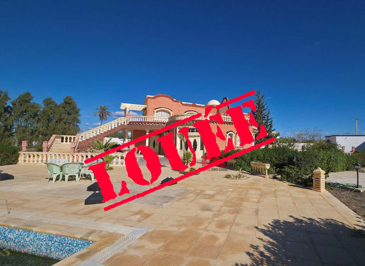 Grande villa à louer à l’année à Arkou Djerba