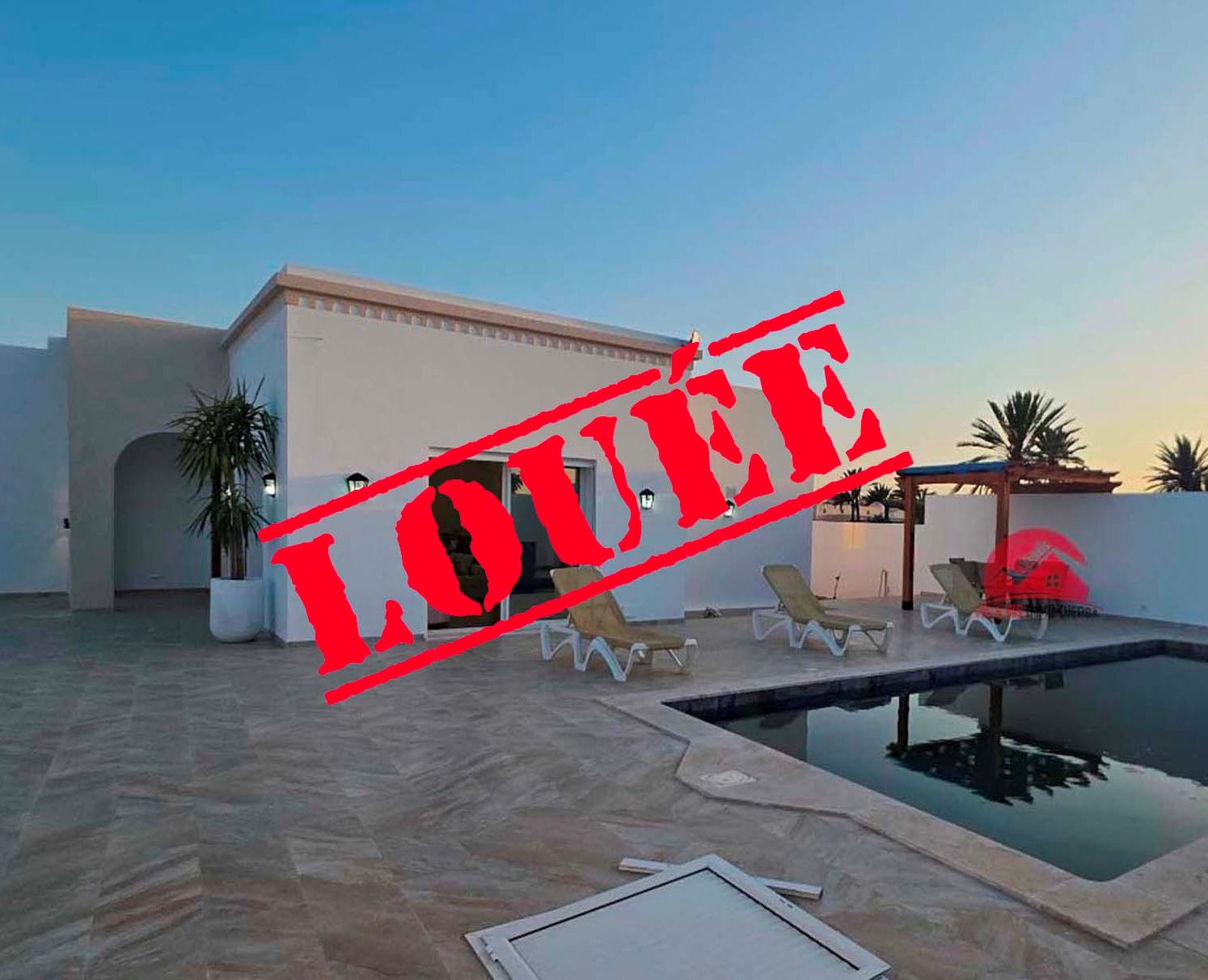 Villa meublée avec piscine à louer à l’année à Ghizen Djerba