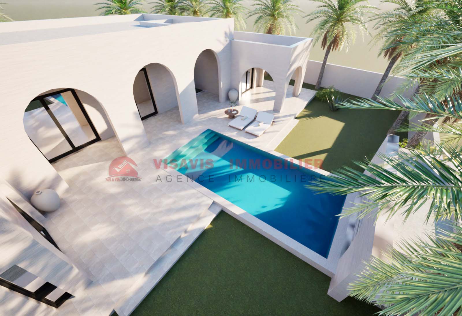 Projet clé en main d'une maison contemporaine à Houmt souk Djerba - ZU