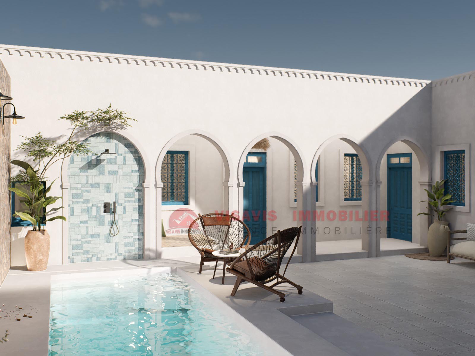 Houch Djerbien rénové à vendre à Houmt souk Djerba ZU