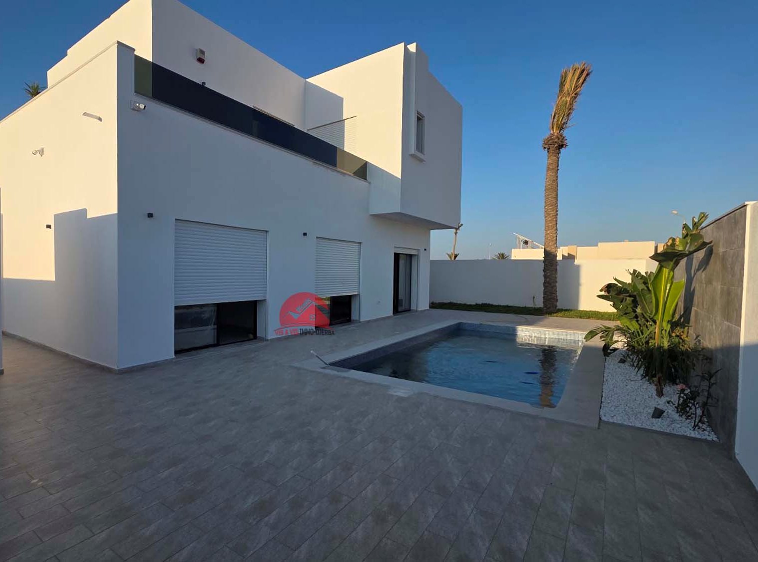 Vente villa avec piscine à Djerba Tunisie – Titre bleu ZU