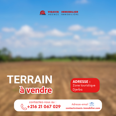 Terrain à vendre à la Zone Touristique Djerba -ZT